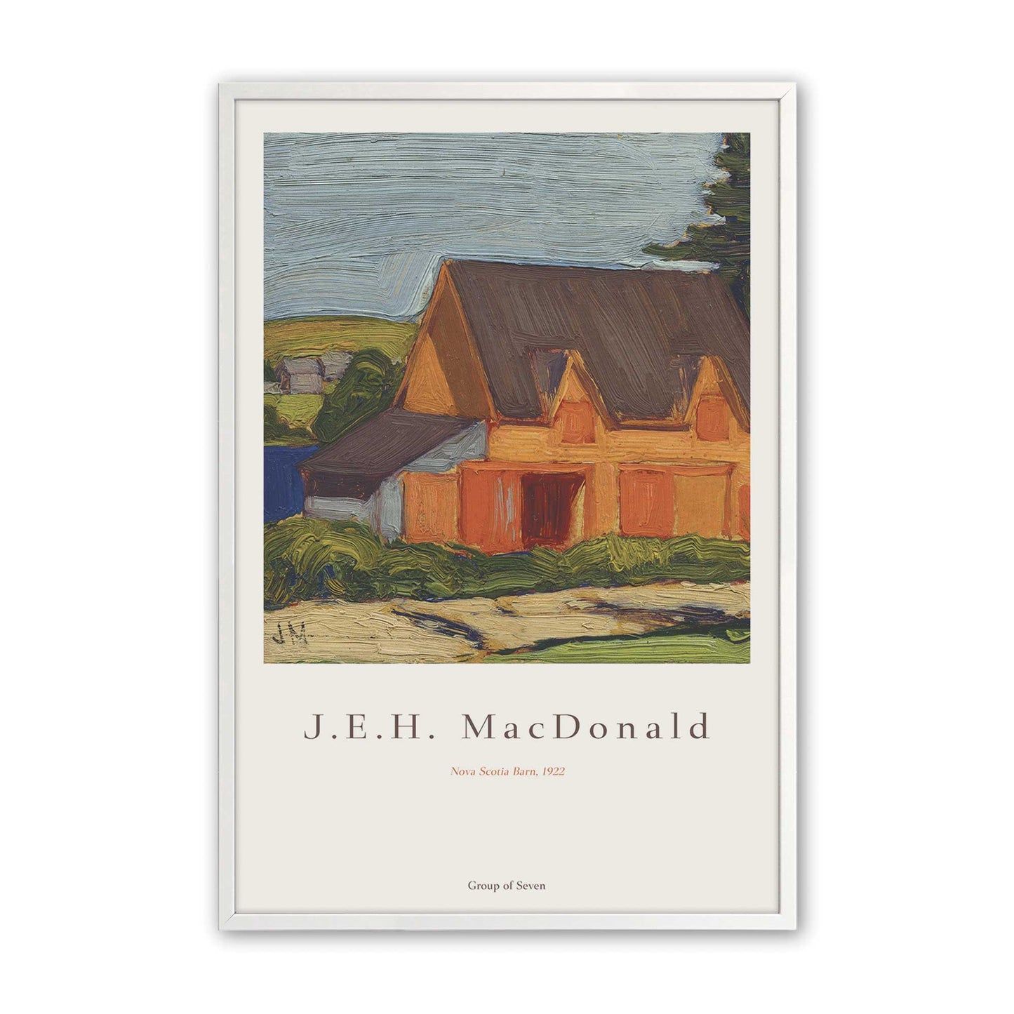 [Color:Opaque White], Picture of art in a Opaque White frame