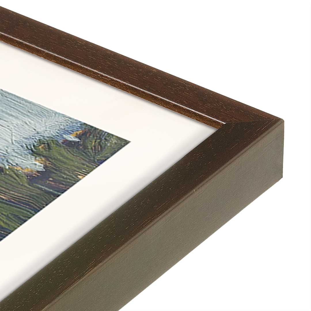 [Color:Belvinder Brown], Picture of art in a Belvinder Brown frame at an angle
