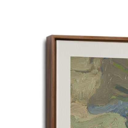 [Color:Walnut], Picture of art in a Walnut frame at an angle