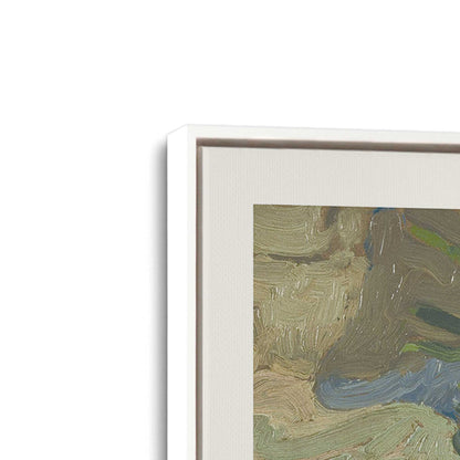 [Color:Opaque White], Picture of art in a White frame at an angle