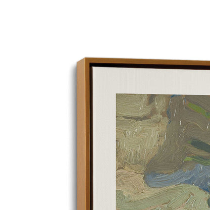 [Color:Polished Gold], Picture of art in a Polished Gold frame at an angle