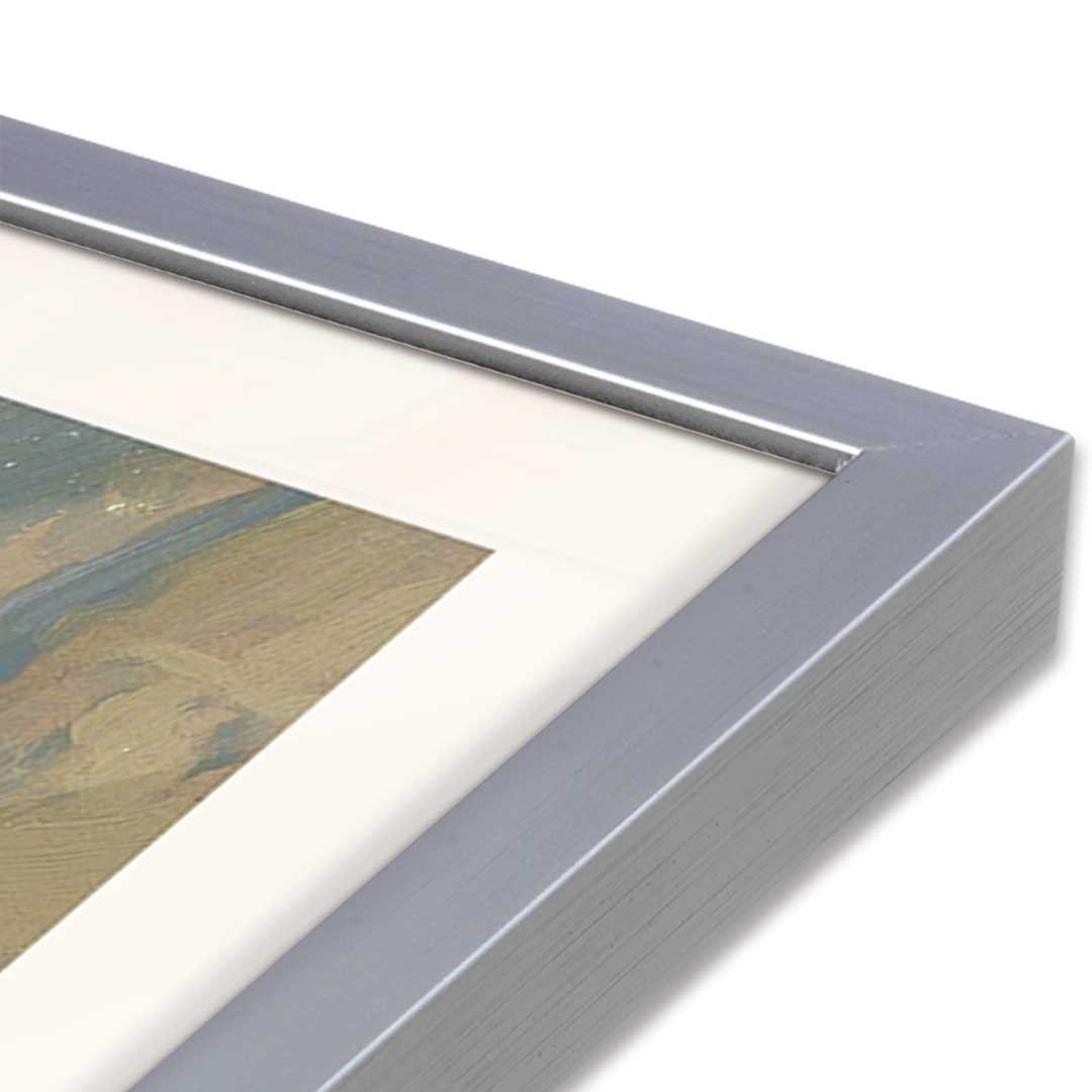 [Color:Polished Chrome], Picture of art in a Polished Chrome frame at an angle