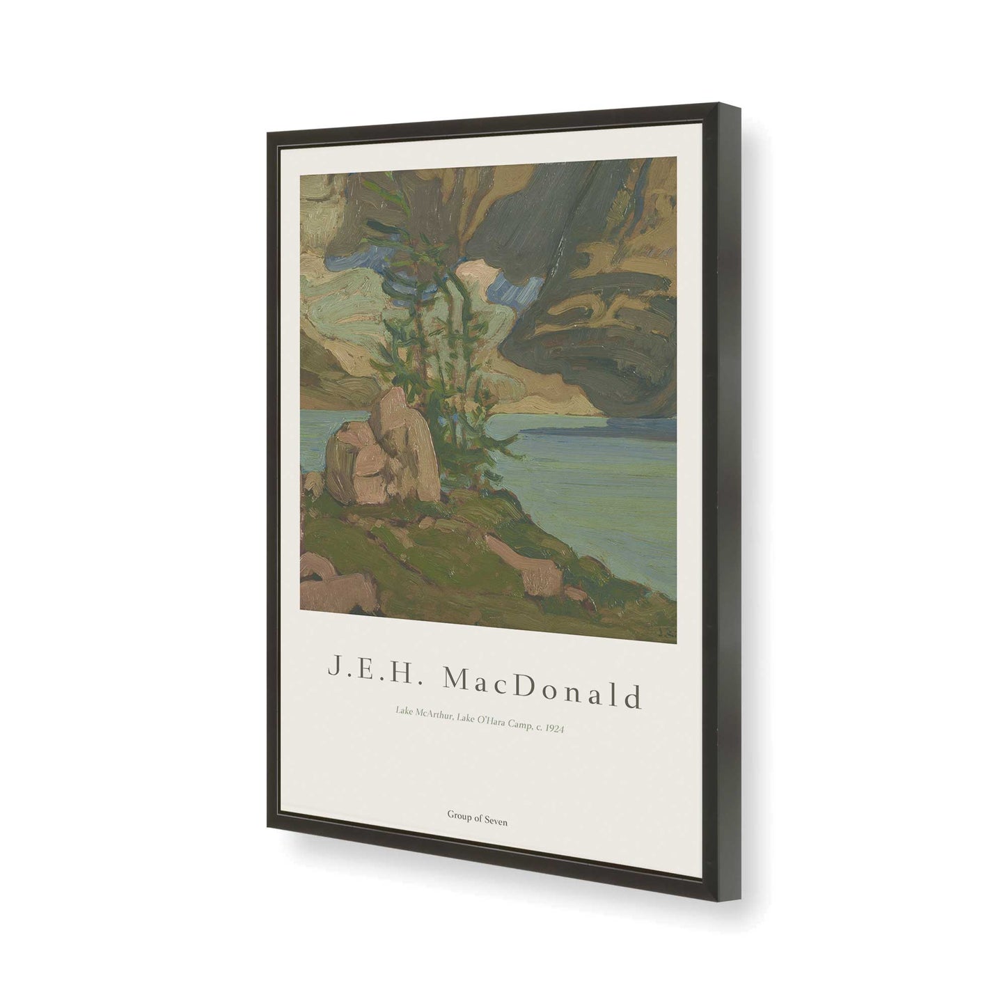 [Color:Satin Black], Picture of art in a Satin Black frame of the corner