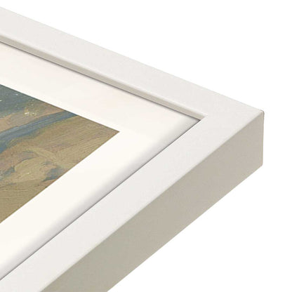 [Color:Opaque White], Picture of art in a Opaque White frame at an angle