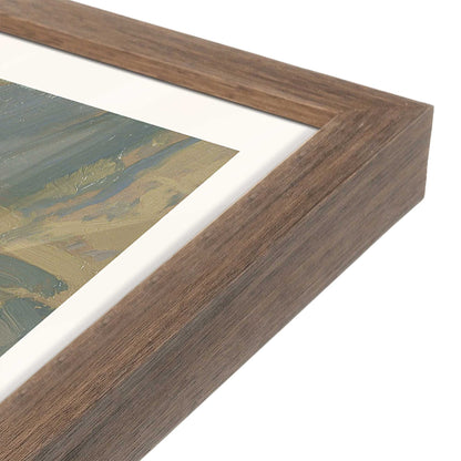 [Color:Walnut], Picture of art in a Walnut frame at an angle