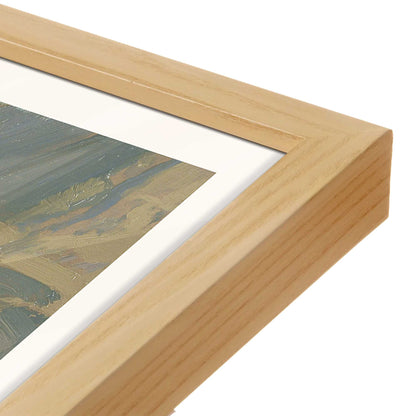 [Color:American Maple], Picture of art in a American Maple frame at an angle