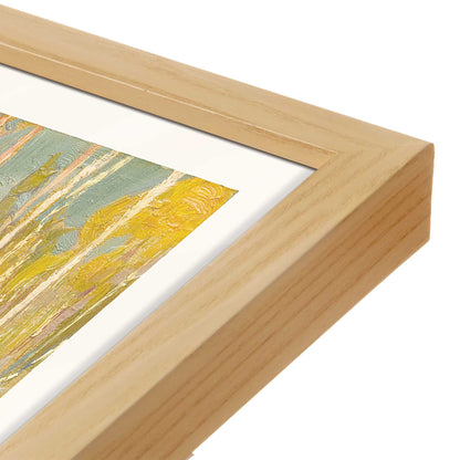 [Color:American Maple], Picture of art in a American Maple frame at an angle