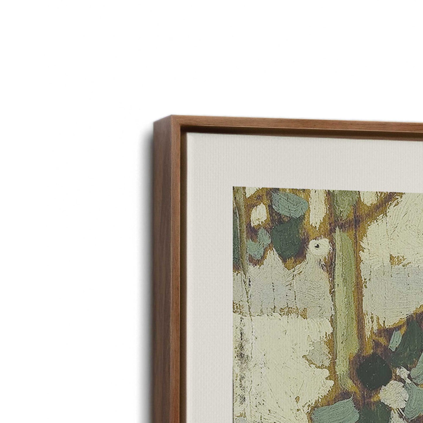 [Color:Walnut], Picture of art in a Walnut frame at an angle
