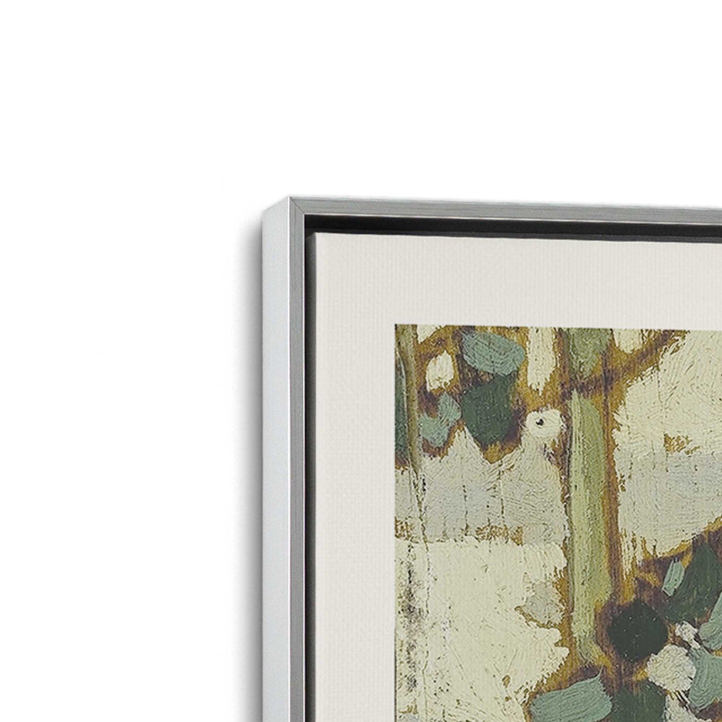 [Color:Polished Chrome], Picture of art in a Polished Chrome frame at an angle
