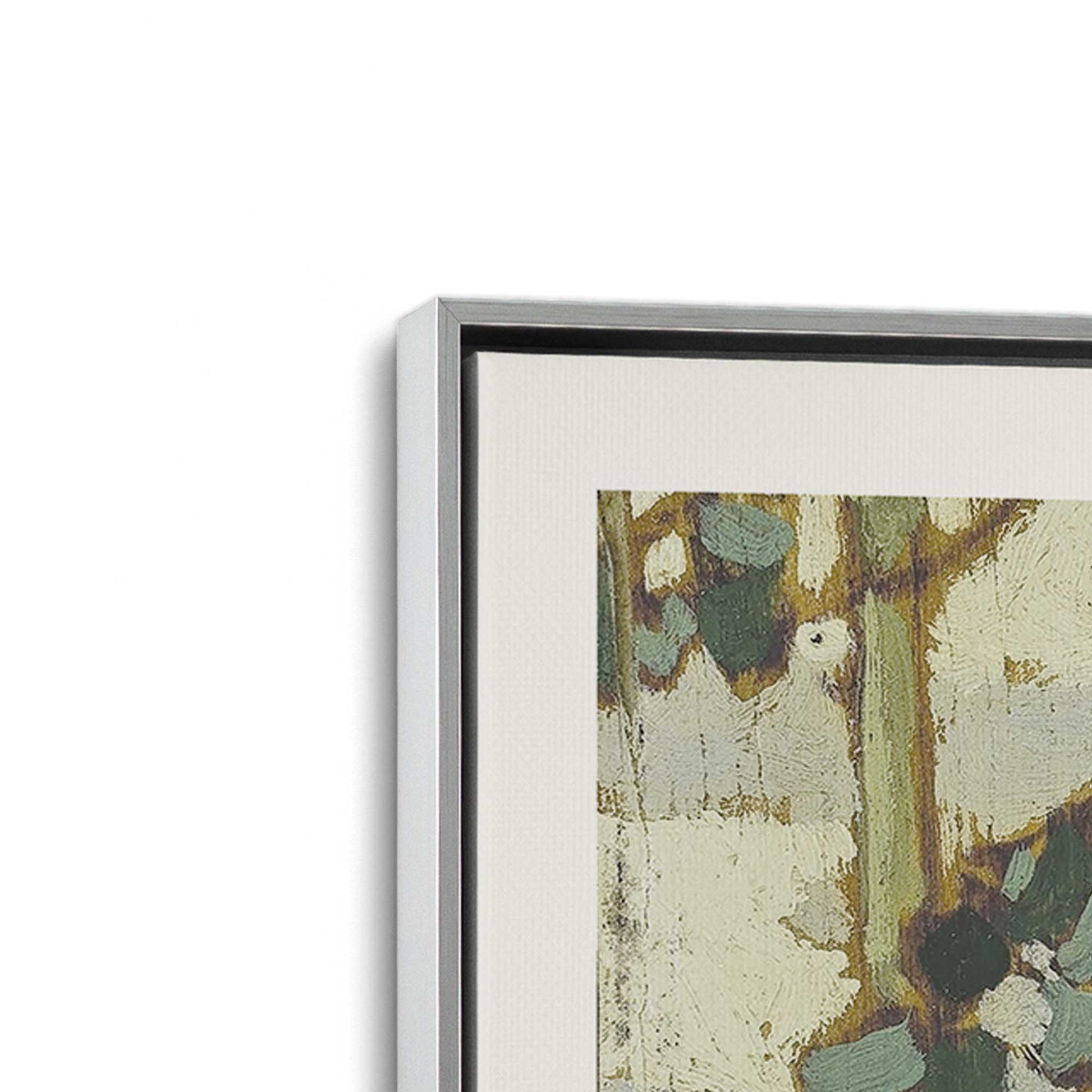 [Color:Polished Chrome], Picture of art in a Polished Chrome frame at an angle