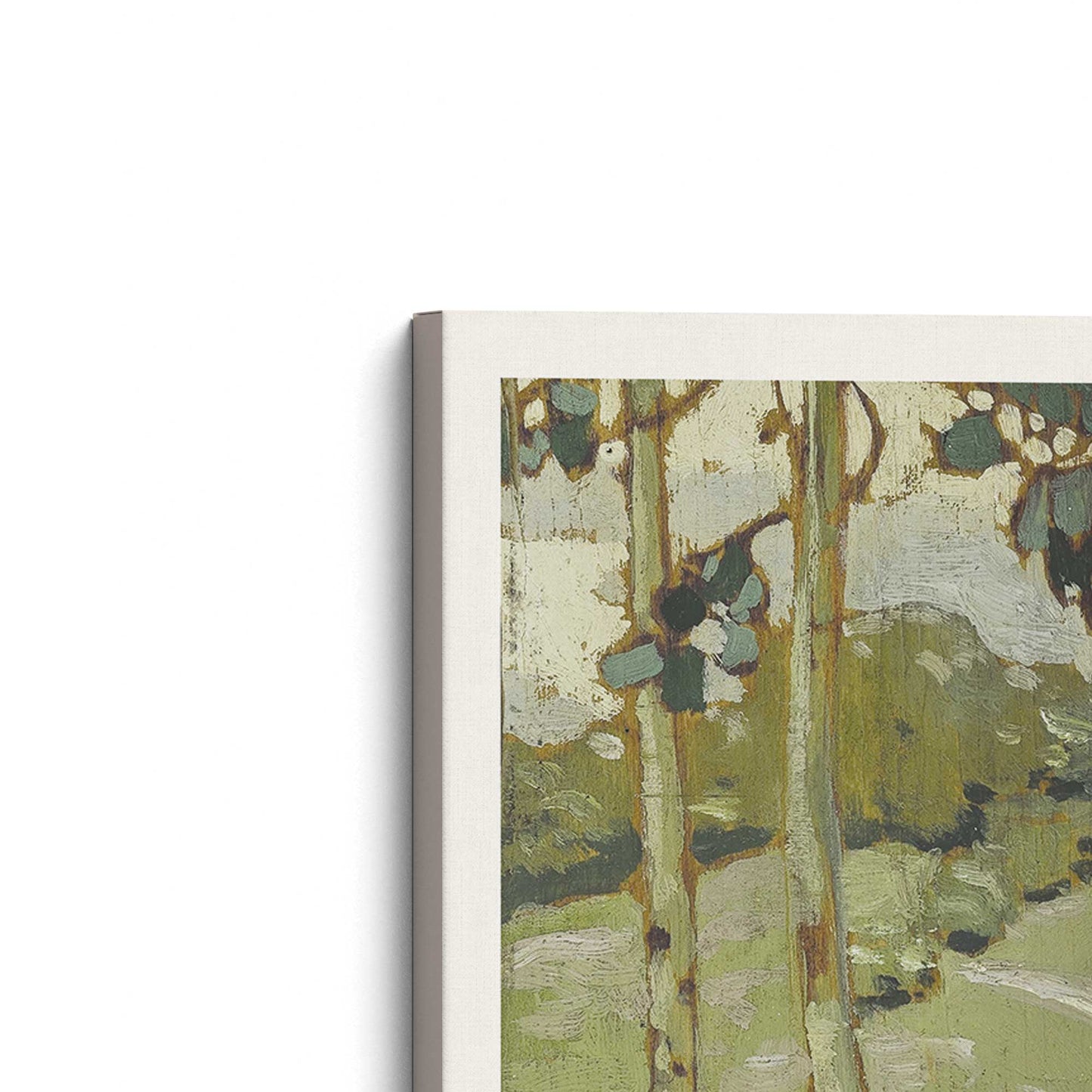 [Color:Stretched Canvas], Picture of the corner of the art
