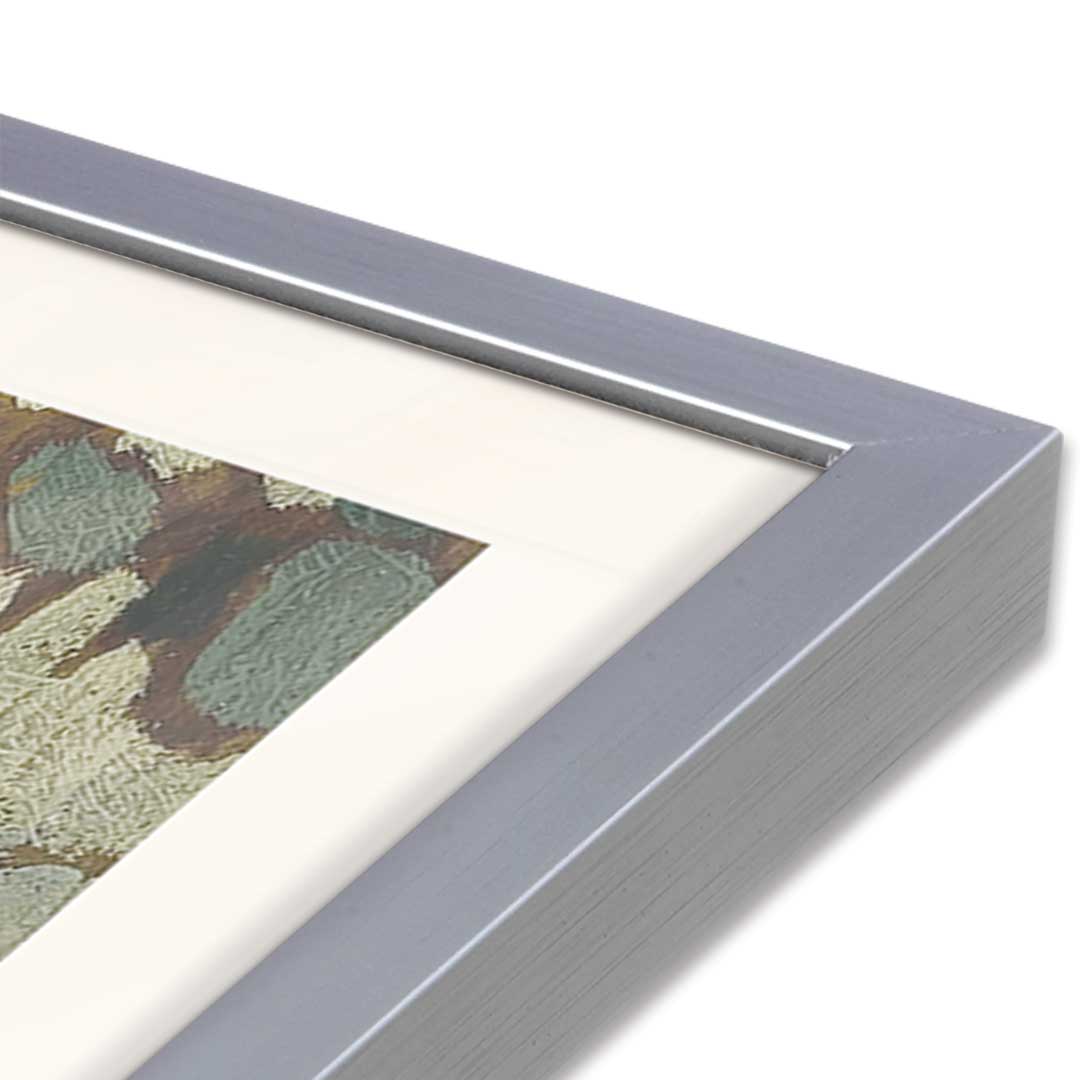[Color:Polished Chrome], Picture of art in a Polished Chrome frame at an angle
