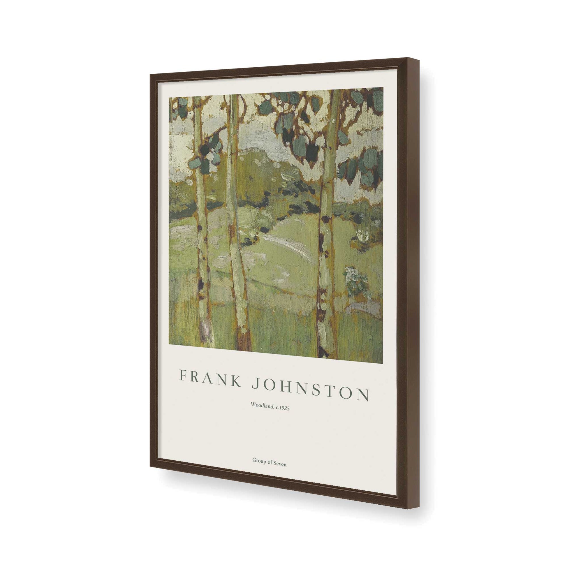 [Color:Brown], Picture of art in a Brown frame of the corner