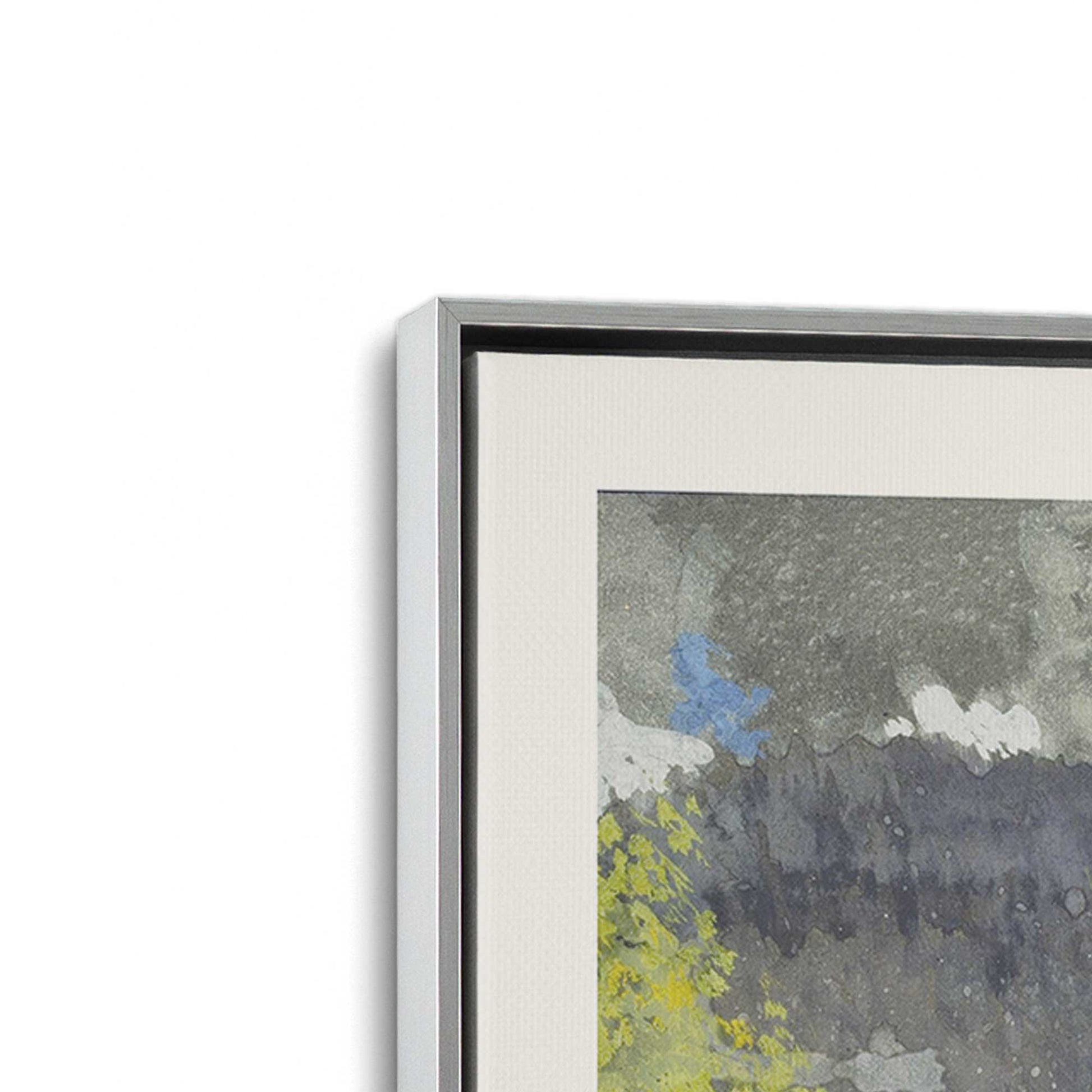 [Color:Polished Chrome], Picture of art in a Polished Chrome frame at an angle