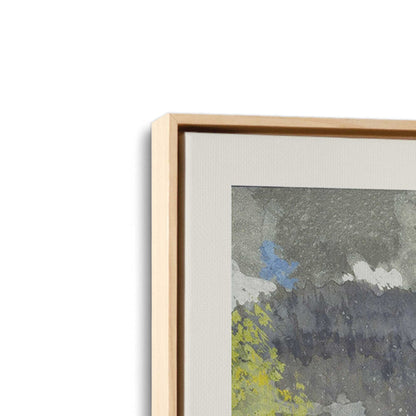 [Color:American Maple], Picture of art in a American Maple frame at an angle