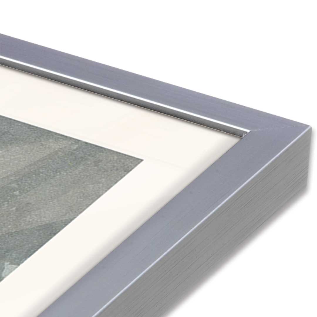 [Color:Polished Chrome], Picture of art in a Polished Chrome frame at an angle