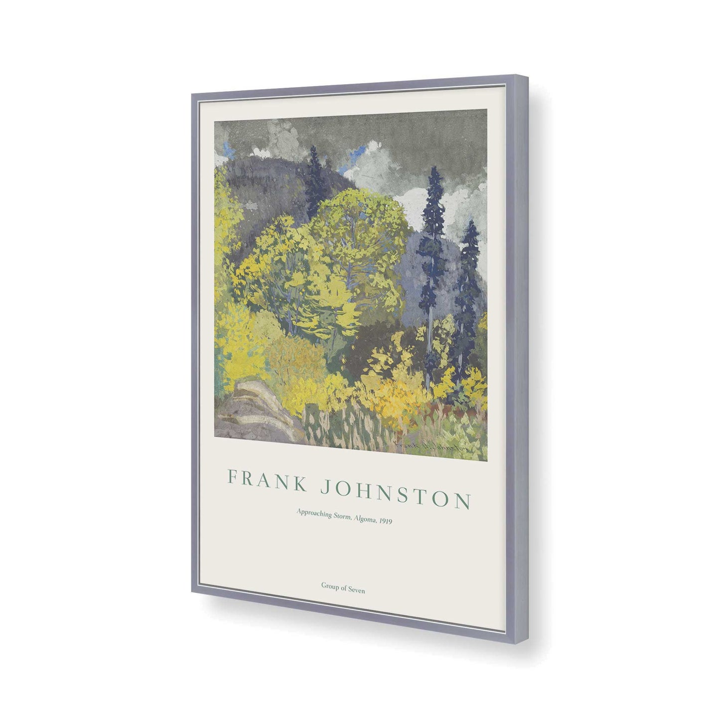 [Color:Polished Chrome], Picture of art in a Polished Chrome frame of the corner