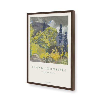 [Color:Brown], Picture of art in a Brown frame of the corner