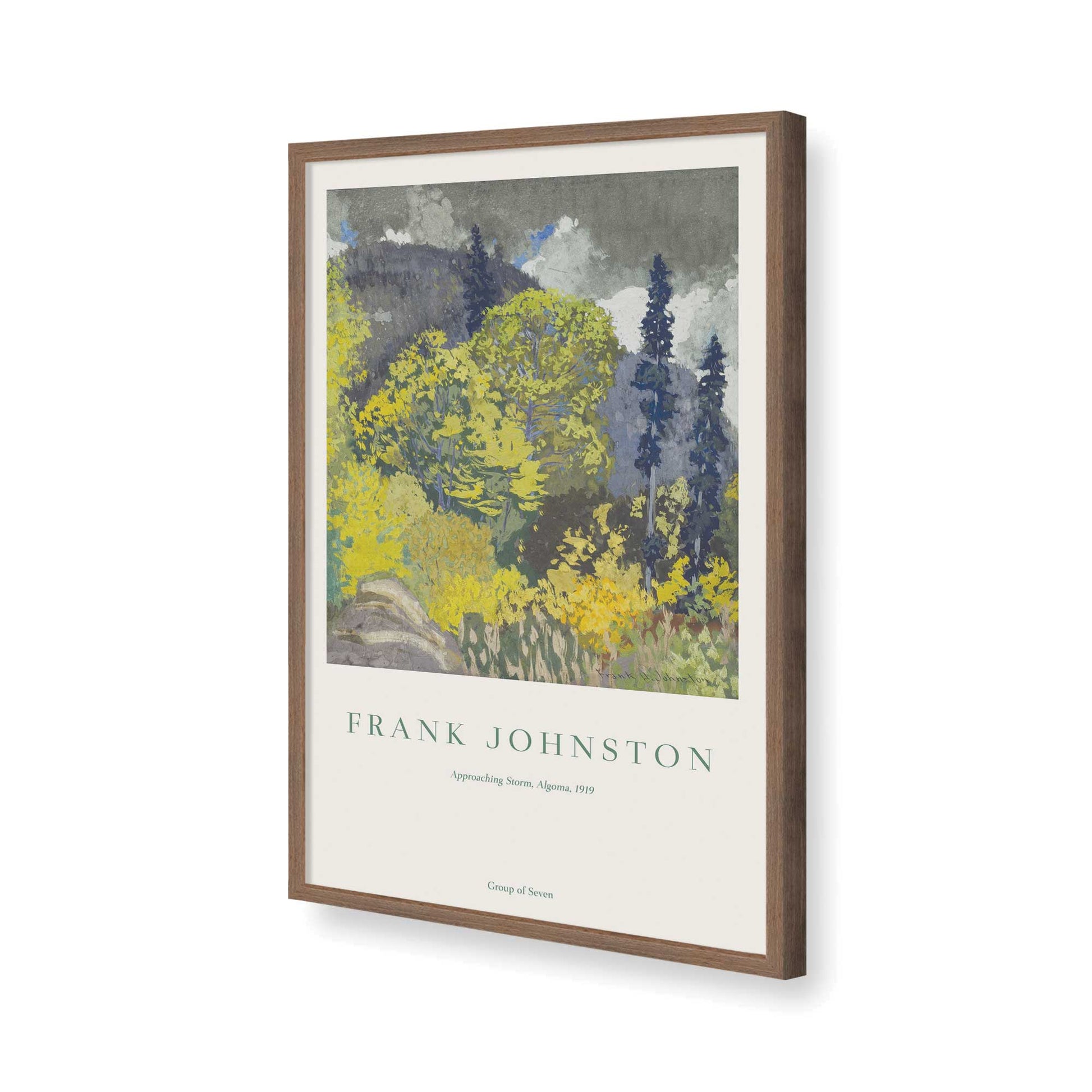 [Color:Walnut], Picture of art in a Walnut frame of the corner