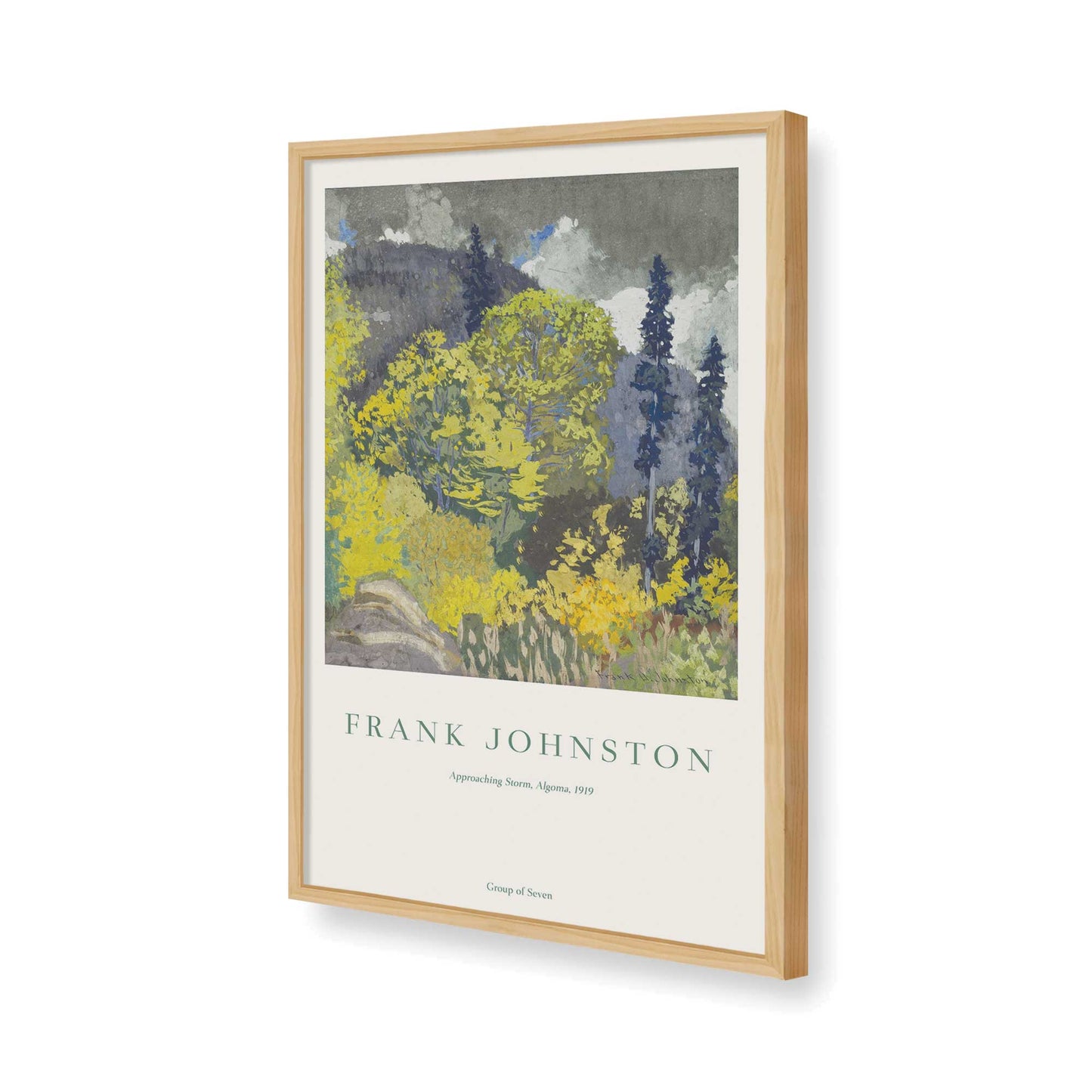 [Color:American Maple], Picture of art in a American Maple frame of the corner