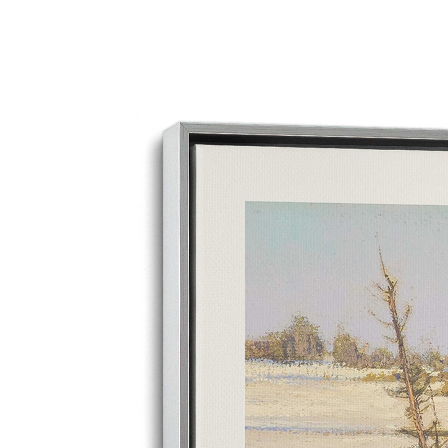 [Color:Polished Chrome], Picture of art in a Polished Chrome frame at an angle