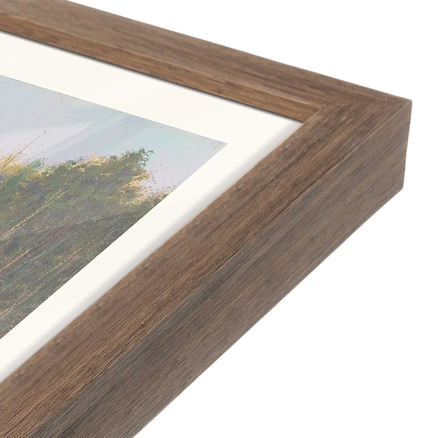 [Color:Walnut], Picture of art in a Walnut frame at an angle