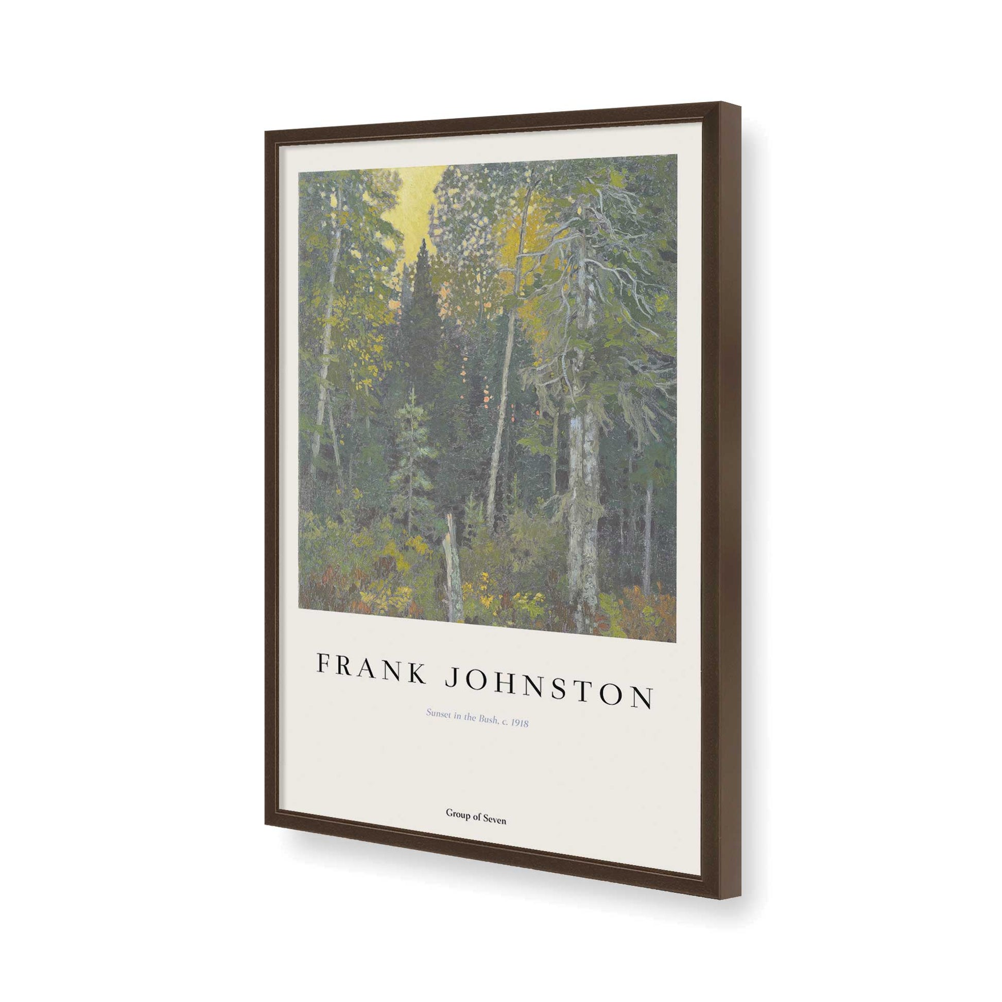 [Color:Brown], Picture of art in a Brown frame of the corner