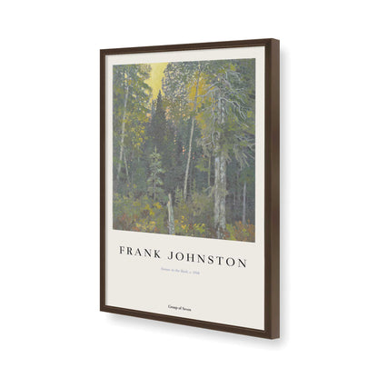 [Color:Brown], Picture of art in a Brown frame of the corner