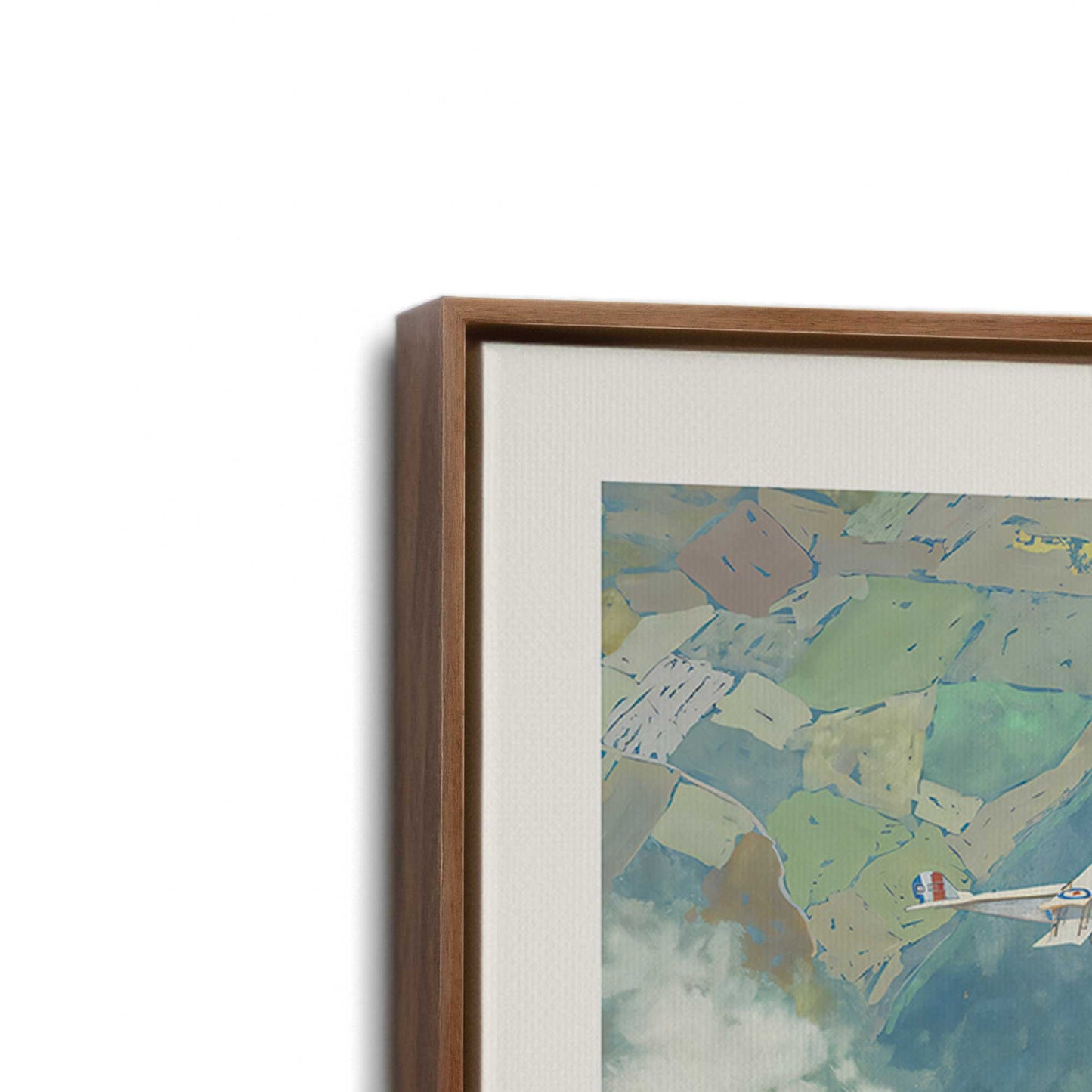 [Color:Walnut], Picture of art in a Walnut frame at an angle