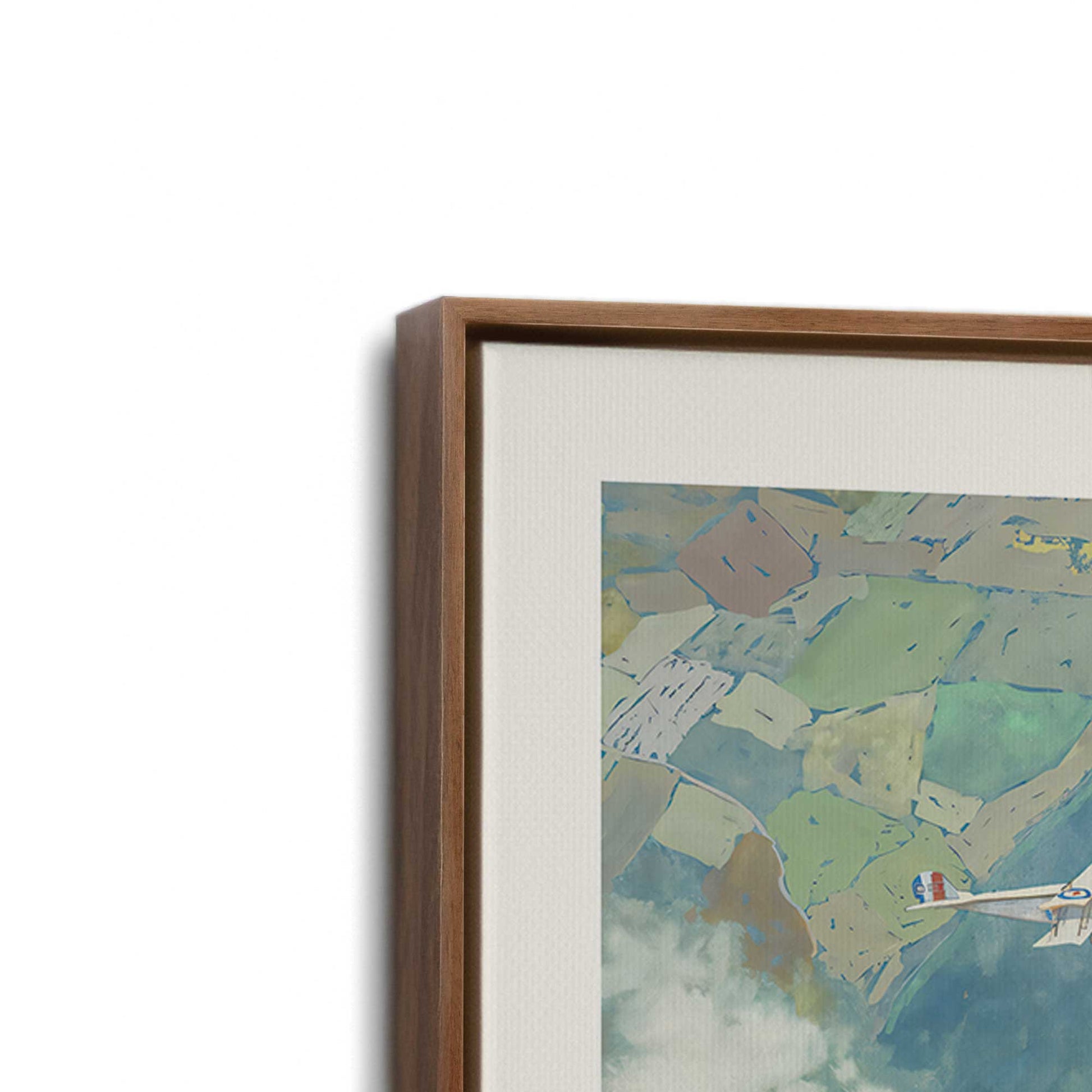 [Color:Walnut], Picture of art in a Walnut frame at an angle