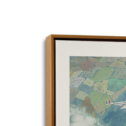 [Color:Polished Gold], Picture of art in a Polished Gold frame at an angle