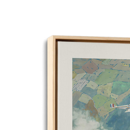 [Color:American Maple], Picture of art in a American Maple frame at an angle