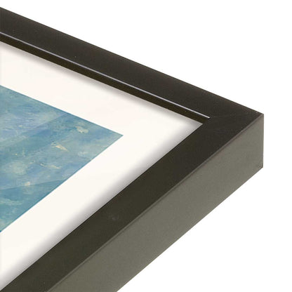 [Color:Satin Black], Picture of art in a Satin Black frame at an angle