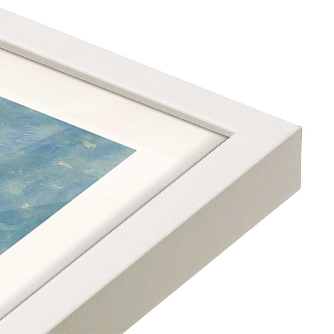 [Color:Opaque White], Picture of art in a Opaque White frame at an angle