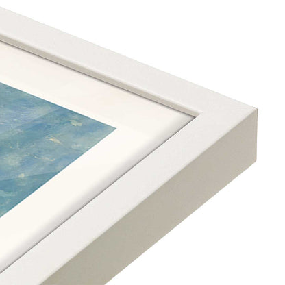 [Color:Opaque White], Picture of art in a Opaque White frame at an angle