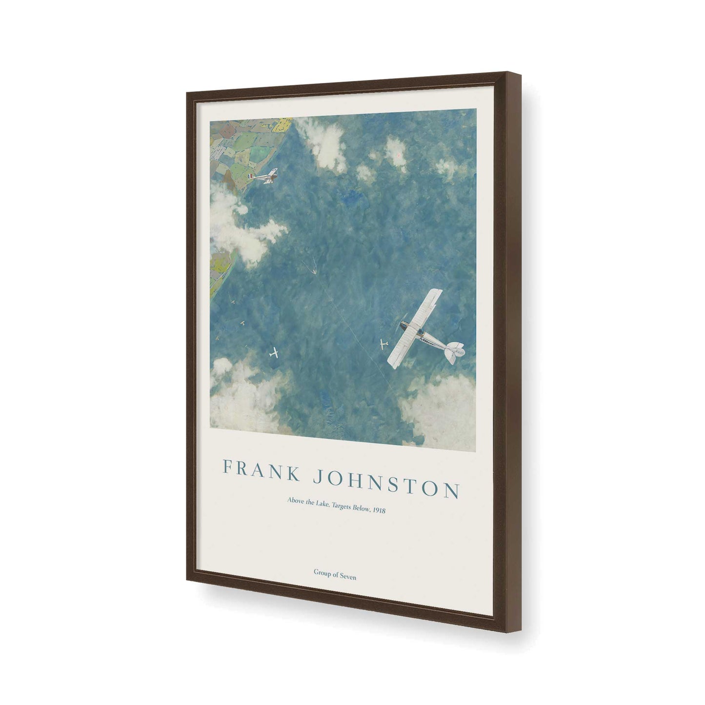[Color:Brown], Picture of art in a Brown frame of the corner