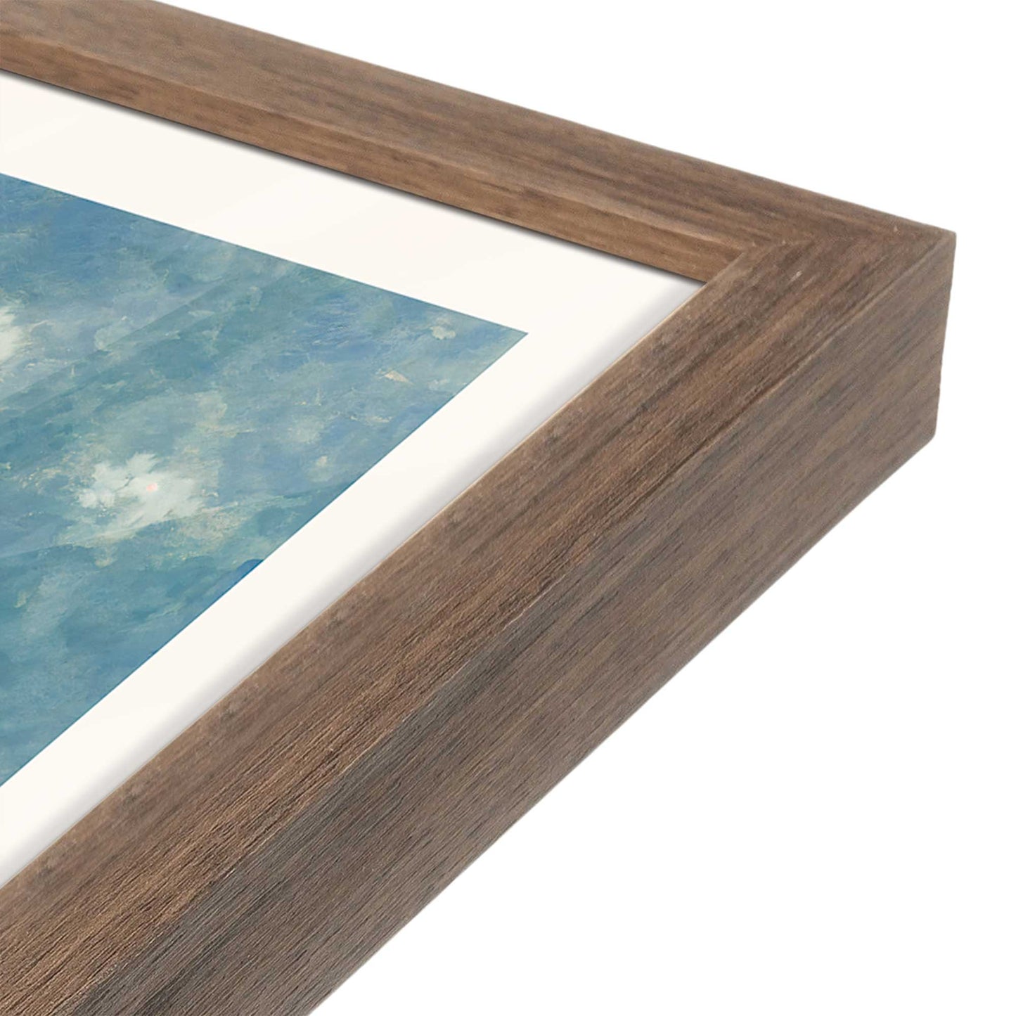 [Color:Walnut], Picture of art in a Walnut frame at an angle