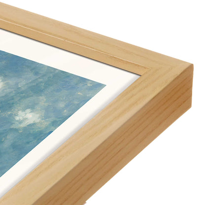 [Color:American Maple], Picture of art in a American Maple frame at an angle