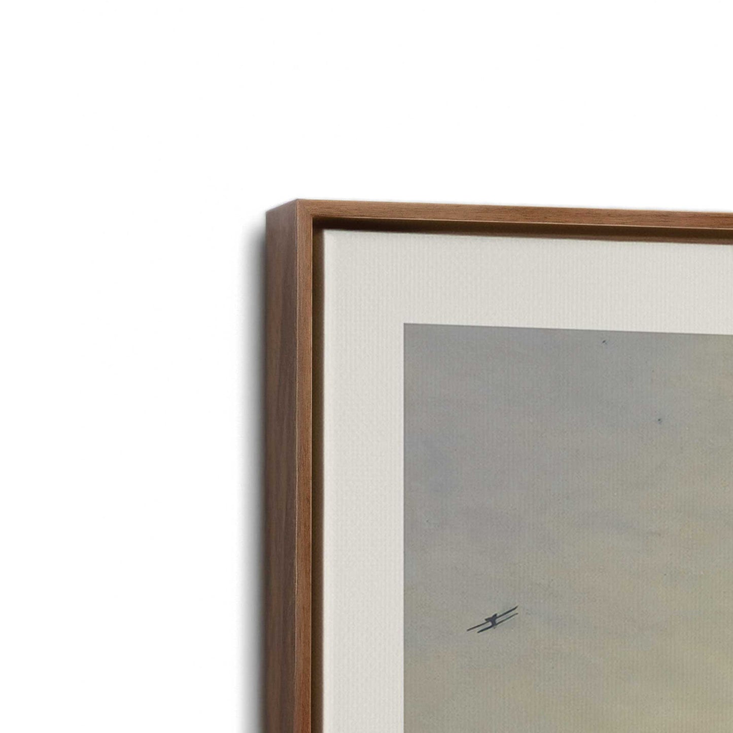 [Color:Walnut], Picture of art in a Walnut frame at an angle