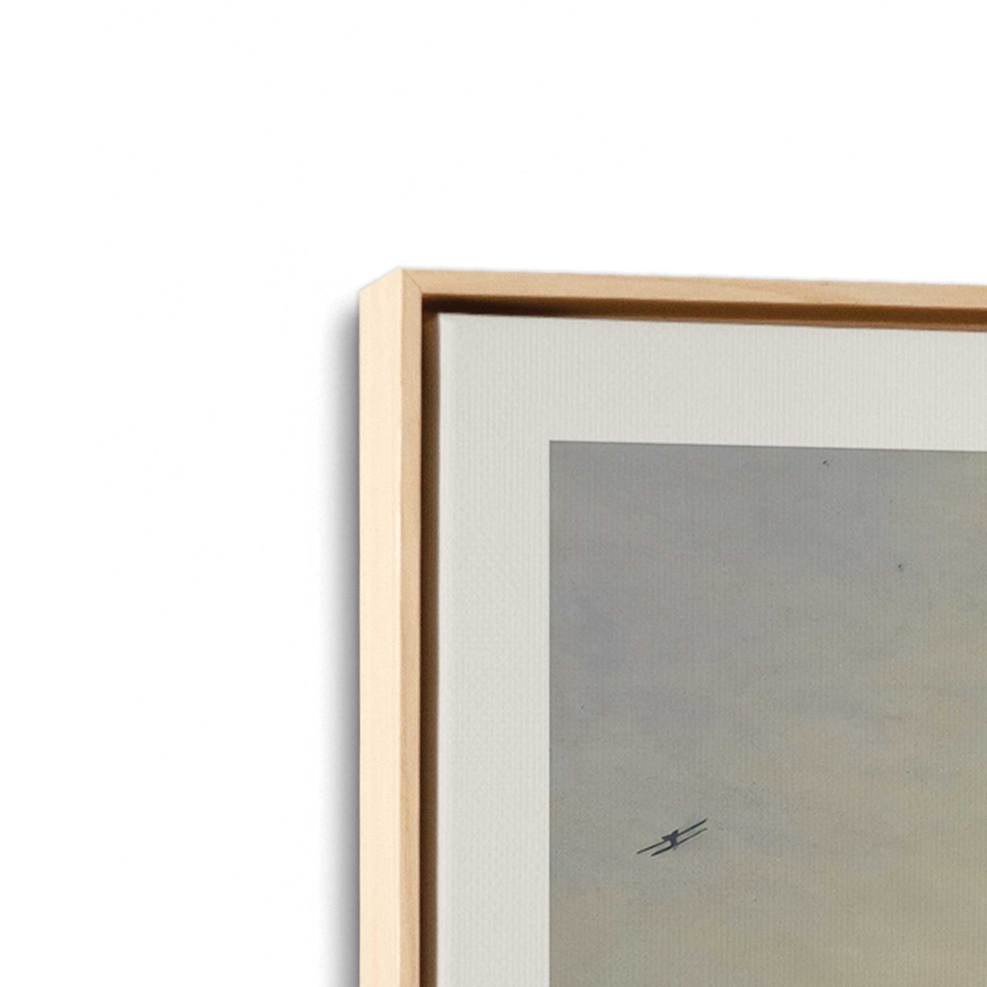 [Color:American Maple], Picture of art in a American Maple frame at an angle