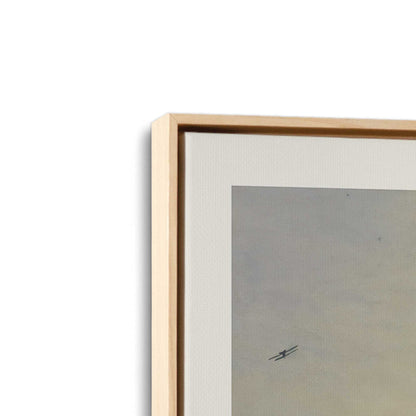 [Color:American Maple], Picture of art in a American Maple frame at an angle