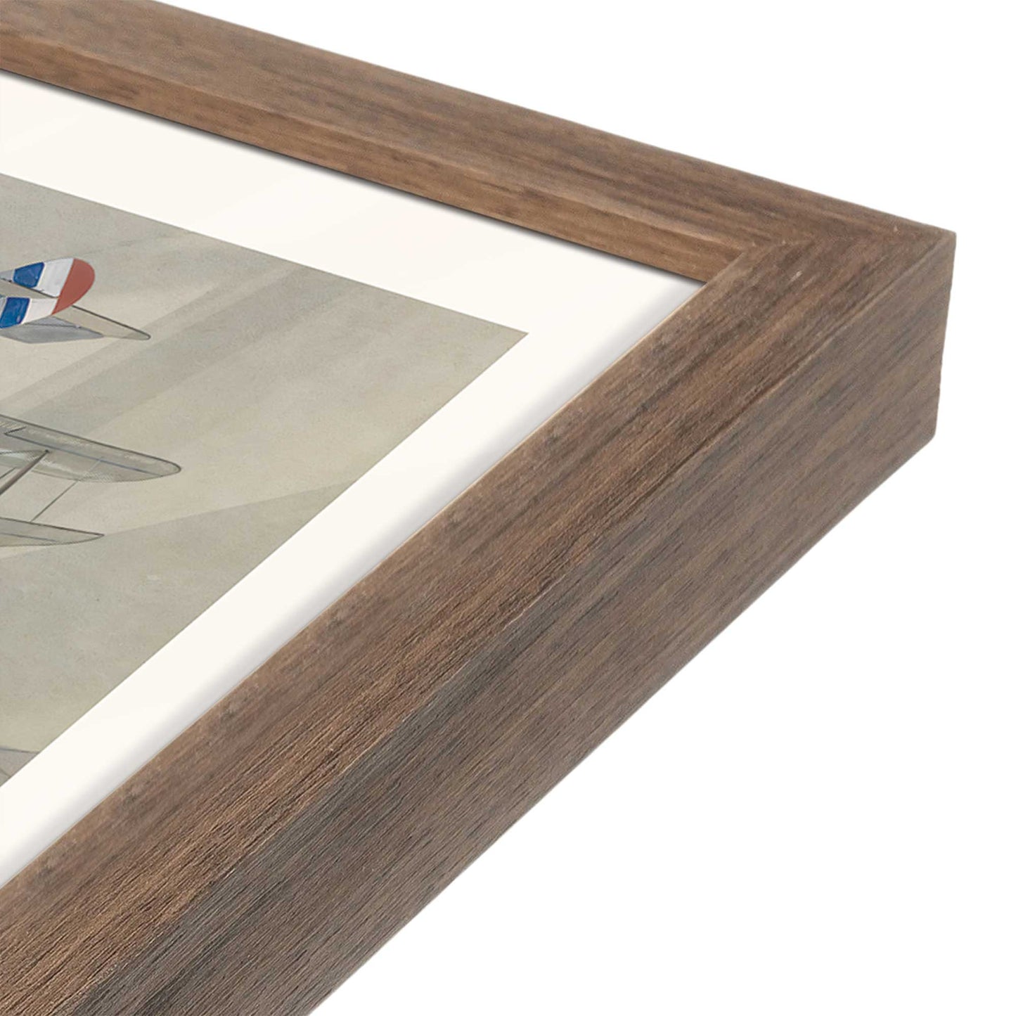 [Color:Walnut], Picture of art in a Walnut frame at an angle