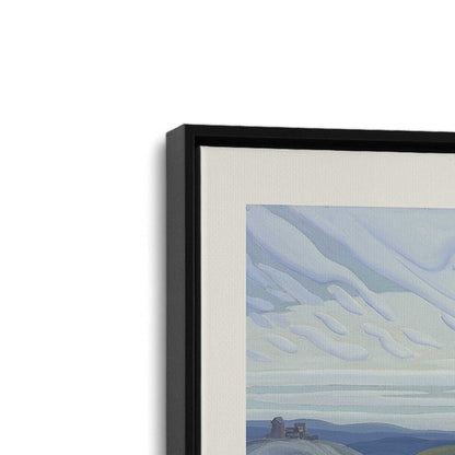 [Color:Satin Black], Picture of art in a Satin Black frame at an angle