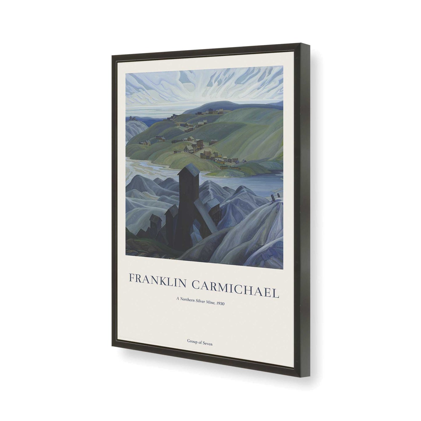 [Color:Satin Black], Picture of art in a Satin Black frame of the corner