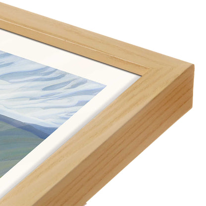 [Color:American Maple], Picture of art in a American Maple frame at an angle