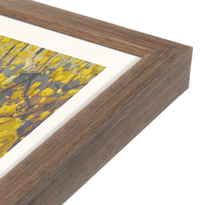 [Color:Walnut], Picture of art in a Walnut frame at an angle