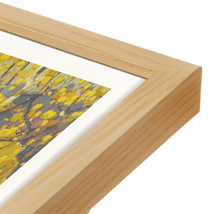 [Color:American Maple], Picture of art in a American Maple frame at an angle