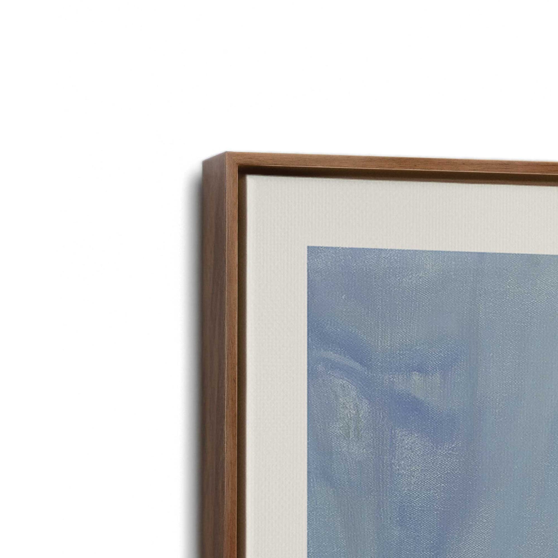 [Color:Walnut], Picture of art in a Walnut frame at an angle