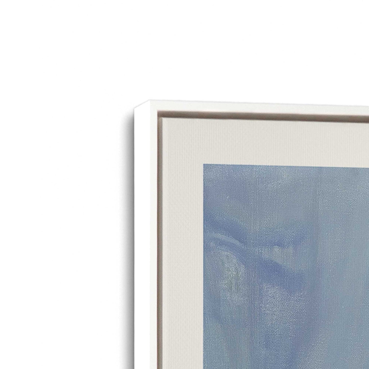 [Color:Opaque White], Picture of art in a White frame at an angle