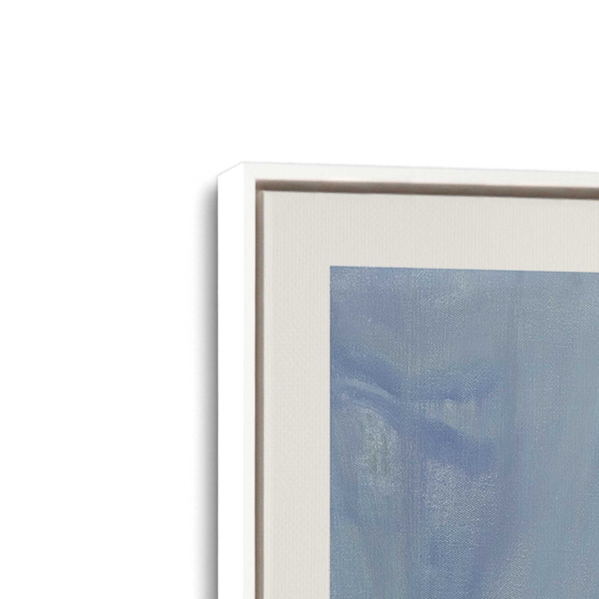 [Color:Opaque White], Picture of art in a White frame at an angle